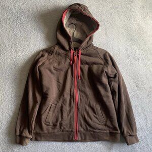 Boden Hoodie Womens Large Brown Full Zip Pockets Casual Outdoors 100% Cotton